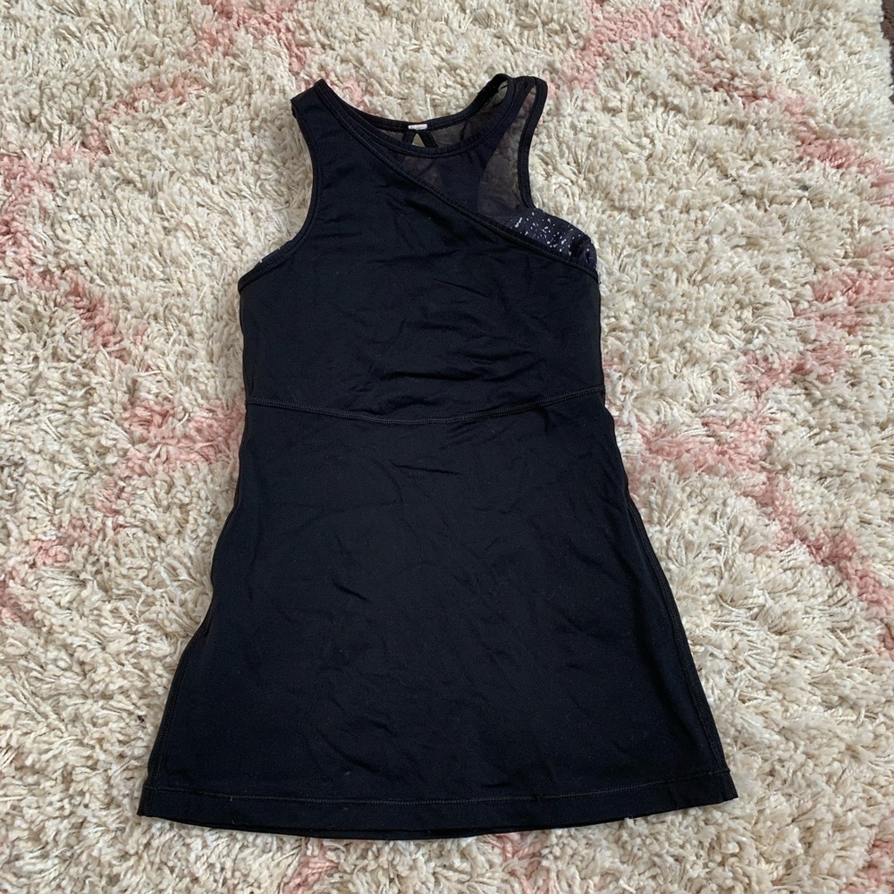 Lululemon one shoulder tank with sports bra.